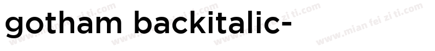 gotham backitalic字体转换